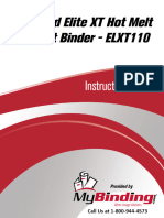 Fastbind Elite XT Hot Melt Perfect Binder ELXT110 User Manual
