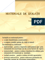 Materiale Izolatii - Clasa A XI A I - Ms. Stoia Mioara