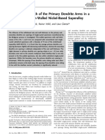 Adv Eng Mater - 2022 - Körber - Anisotropic Growth of The Primary Dendrite Arms in A Single Crystal Thin Walled