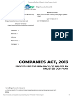 Procedure For Buy-Back of Shares by Unlisted Company - Lawrbit