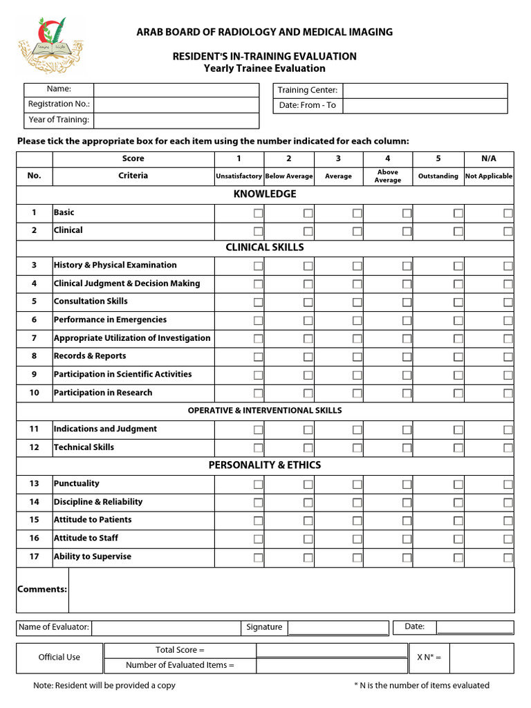 Radiology Evaluation Template Log Book | PDF | Radiology | Clinical ...