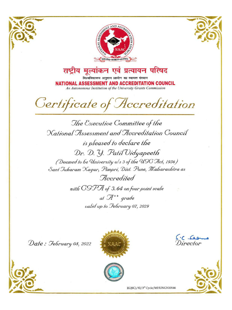 NAAC A++ - Accreditation-2023-29 | PDF