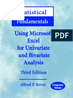 Statistical Fundamentals Using Microsoft Excel For Univariate and Bivariate Analysis by Rovai A.P.