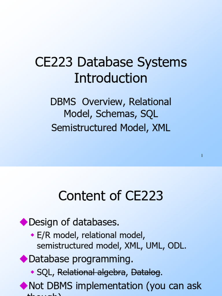 CE223 Database Systems Overview | PDF | Html Element | Databases