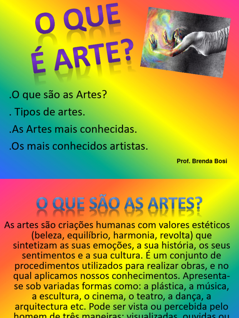 O Que É Arte e Tipos de Arte PDF | PDF | Desenho | Fotografia ...