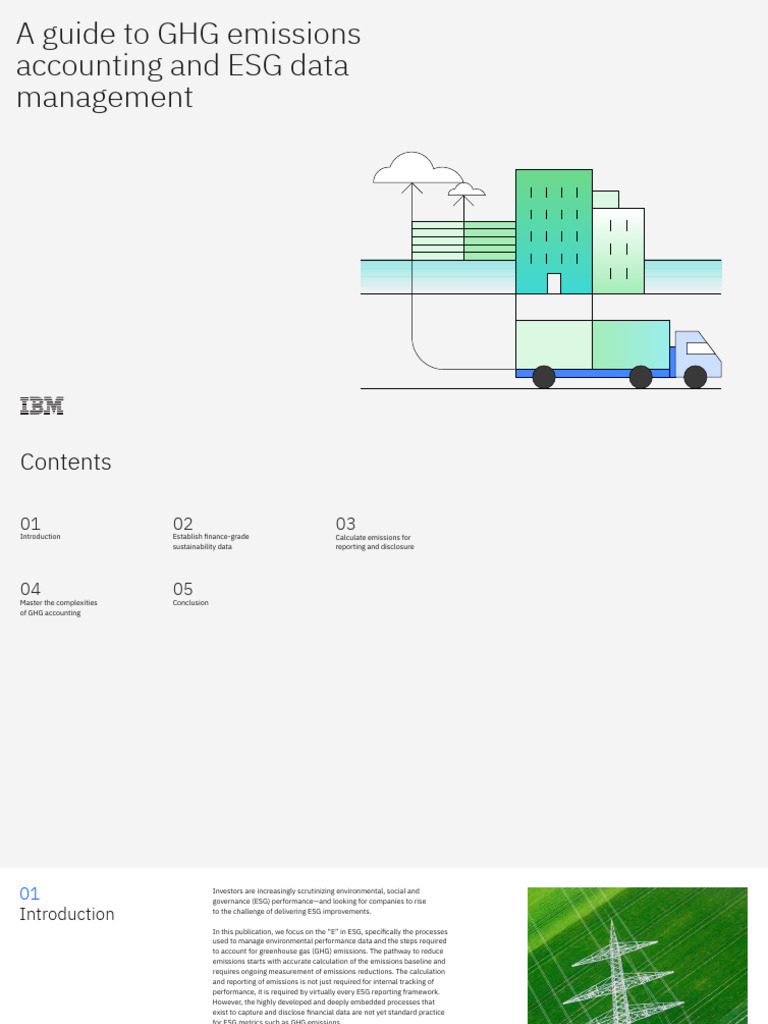 A Guide To Ghg Emissions Accounting And Esg Data Management Pdf