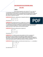 Probl Propuest de Progrm Lineal Solver