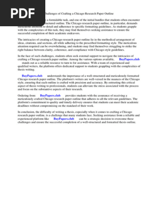Chicago Research Paper Outline