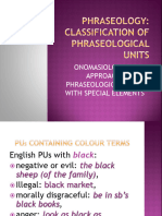 3 - ONOMASIOLOGICAL APPROACH TO CLASSIFICATION OF PUs