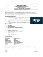 Civil Engineer Fresher Resume Format 1