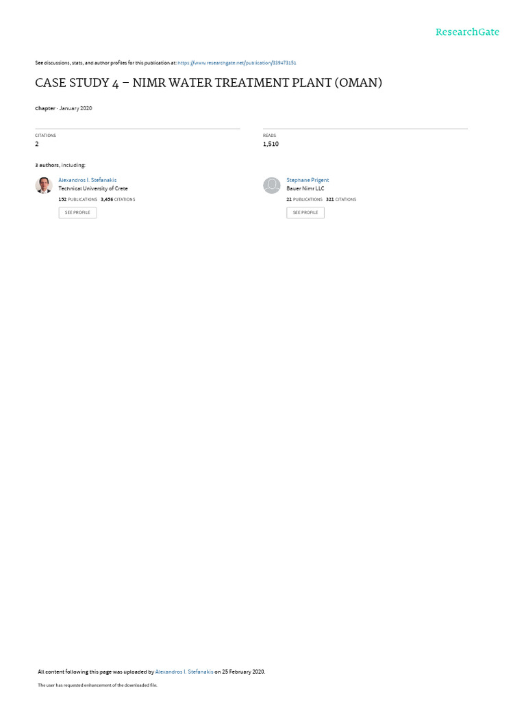 Case Study 4 Nimr Water Treatment Plant (Oman) January 2020 PDF