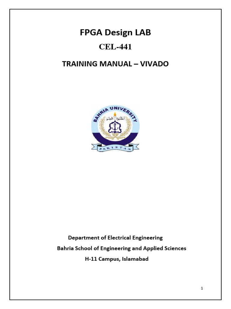 Vivado FPGA Design Training Manual | PDF | Field Programmable Gate ...