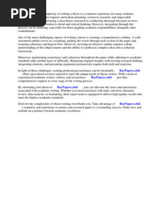 Research Paper Outline PDF