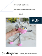 PoliKnittedToys - Fidget Sensory Stretchable Toy - Owl