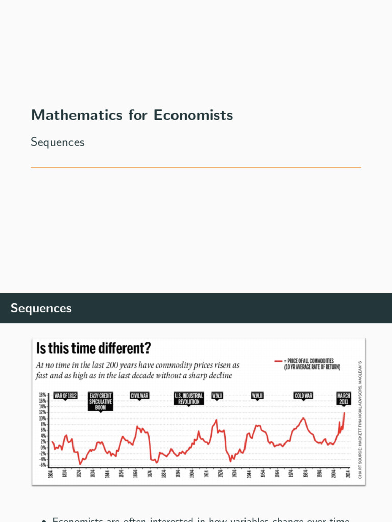 Sequences in Economics Models | PDF | Economic Equilibrium | Perfect ...