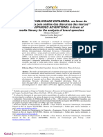 PARA LER A PUBLICIDADE EXPANDIDA em Favor Da Literacia Midiática para Análise Dos Discursos Das Marcas