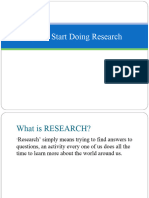 How To Start Doing Research 2