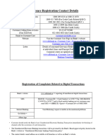 Grievance Registration Contact Details