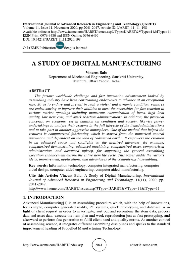 Digital Manufacturing Overview and Benefits | PDF | Product Lifecycle ...