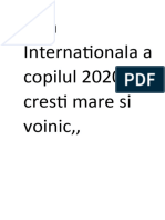 Ziua Internationala a copilul 2020