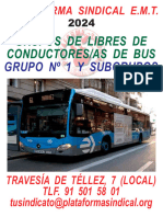 001 - Calendario Libres de 40 Grupos Conductor de Bus Año 2024