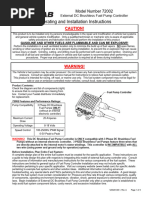 A Model 72002 Brushless Pump Controller Instructions