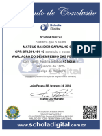 Avaliação Do Desempenho DasPessoas - SG - Certificado de Conclusão