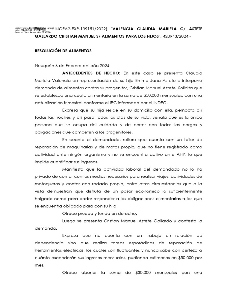 09.02.2024 SENTENCIA JNQFA2EXP139151501983 - F | PDF | Salario mínimo