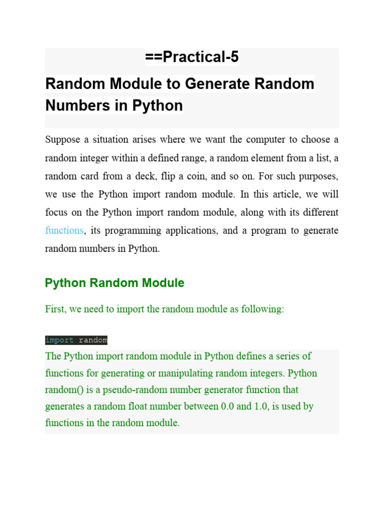 PPS Practical 5 | PDF | Function (Mathematics) | Python (Programming ...