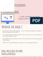A Presentation On SQL Commands by Harshitaa Kapoor