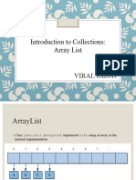 Introduction To Collections: Array List: Viral Jadav