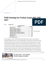 PSIR Strategy by Tushar Gupta IPS, CSE-2017 - Mudit Jain Blog