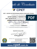 Gerenciamento de Riscos - SG - TST - Certificado de Conclusão