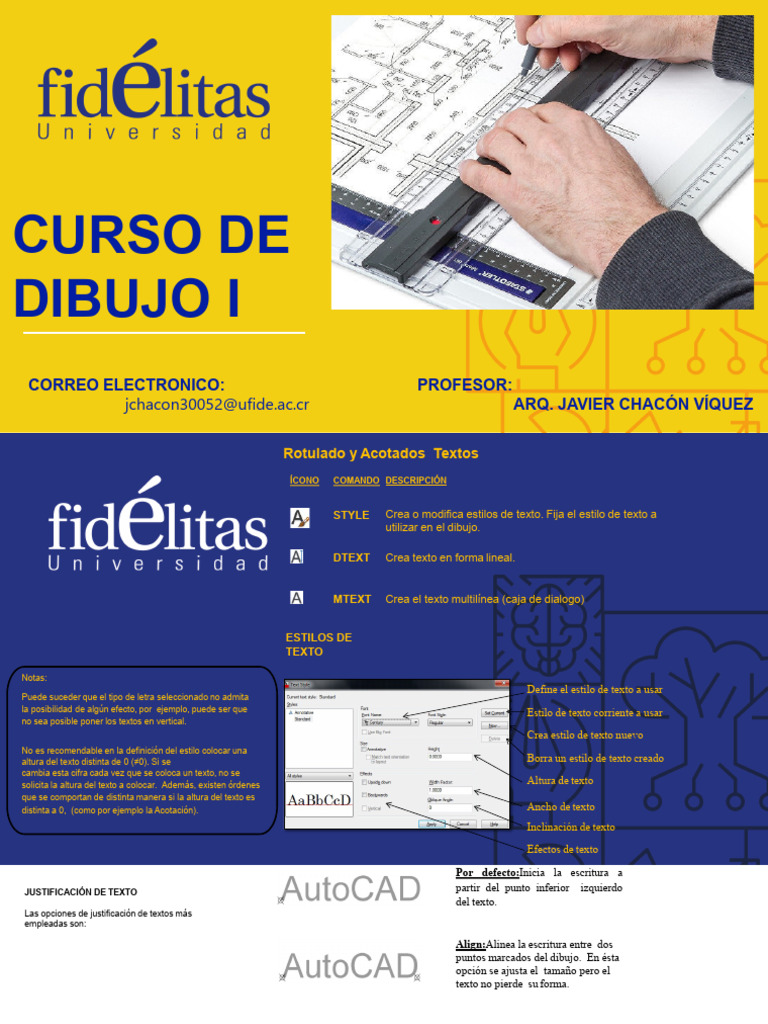 Guía de Acotación y Texto en AutoCAD | PDF | Dibujo | Conceptos matemáticos