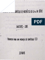 1985 - Unb Capes Proposta de Mudanca de Curriculo