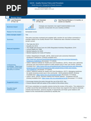 QQ16-Quality Review Policy and Procedure