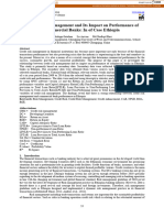 Credit Risk Management and Its Impact On Performance of Commercial Banks: in of Case Ethiopia