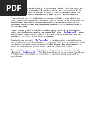 Abstract Writing Research Paper