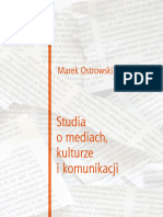 Studia o Mediach Kulturze I Komunikacji Marek Ostrowski Onepress