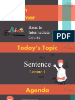 Lecture 1 - Basic of Sentence