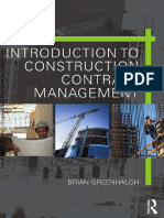 Introduction To Construction Contract Management - (2016, Routledge