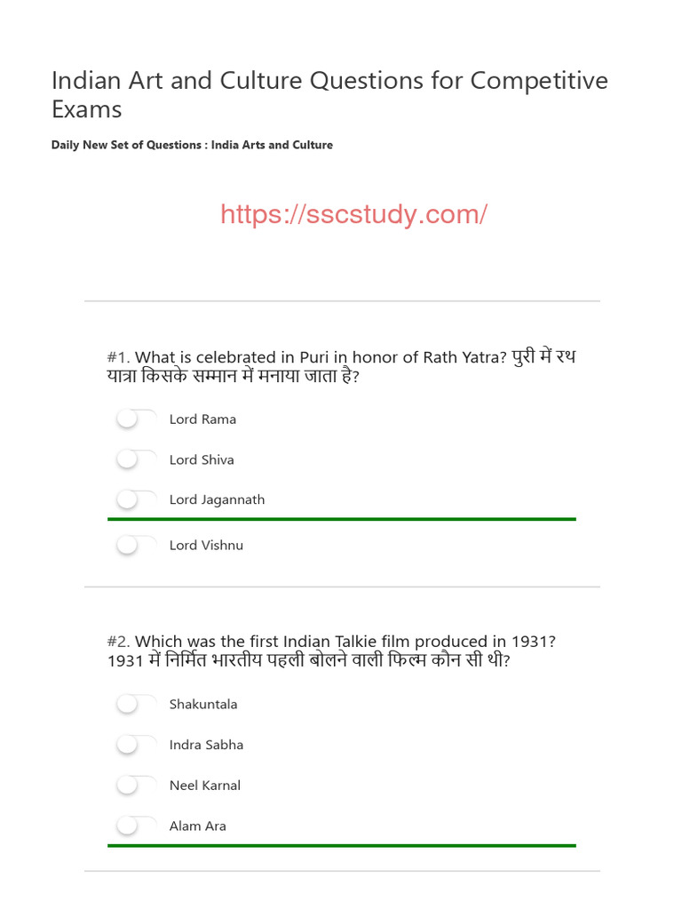 Indian Art And Culture Pdf