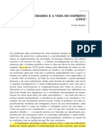 (T1.1) SIMMEL.As grandes cidades e a vida do espírito