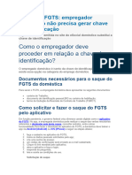 Saque Do FGTS Empregada Doméstica