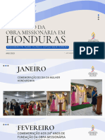 Relatorio Da Obra Missionaria em Honduras - Apresentação