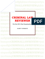 Criminal Law Reviewer: For The 2011 Bar Examinations