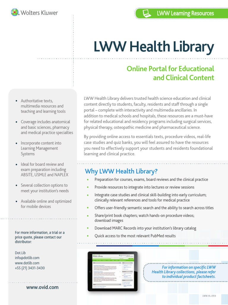 LWW Health Library: Essential Medical Resources | PDF | Medicine | Pharmacy