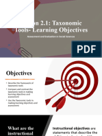 Lesson 2.1 Blooms Taxonomy