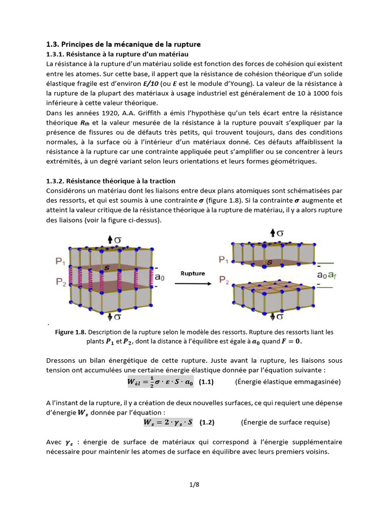 1.3. Principes de La Mécanique de La Rupture | PDF | Résistance des ...
