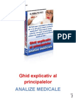 Ghid Explicativ Al Principalelor Analize Medicale